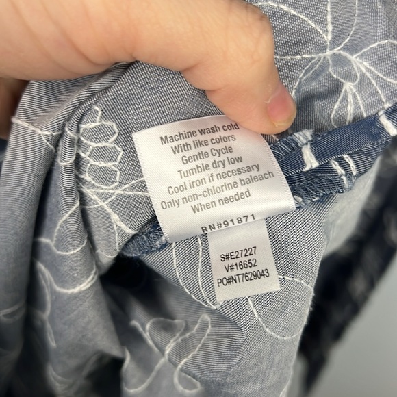 Sahalie large embroidered sleeveless collared a-line women’s dress 100% cotton - Picture 10 of 10